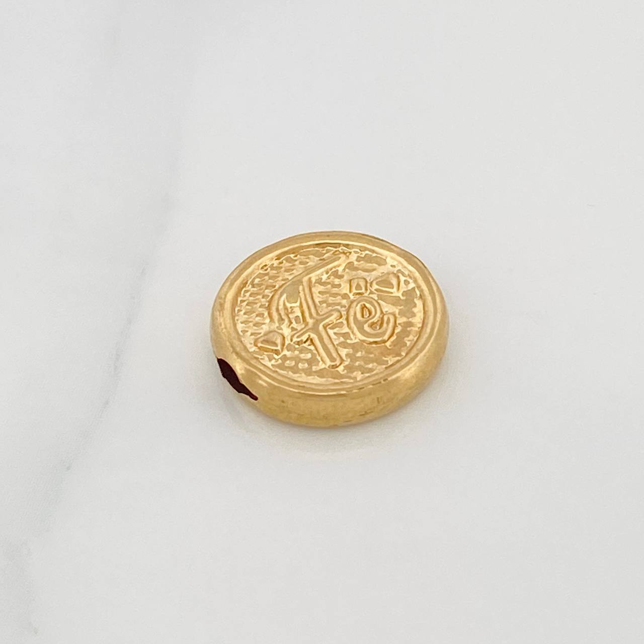 Herraje Medalla Fe 0.85gr / 1.3cm / Oro Amarillo 18K