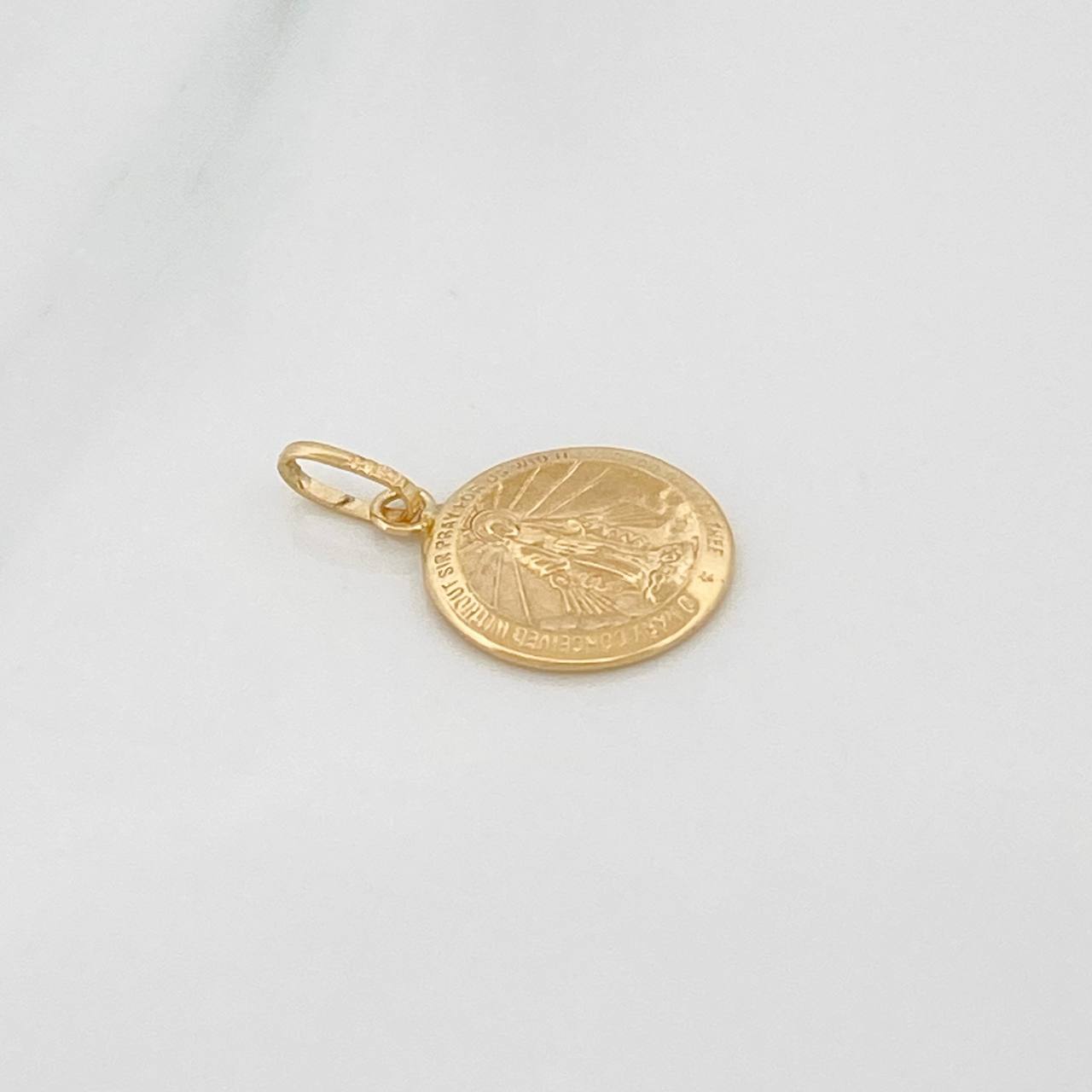 Dije Medalla Virgen Milagrosa 0.55gr / 2cm / Oro Amarillo 18K &