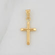 Dije Cruz Puntas Planas 0.4gr / 2.2cm / Oro Amarillo 18K &