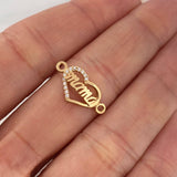Herraje Corazon Mama 0.95gr / 2cm / Oro Amarillo 18K %