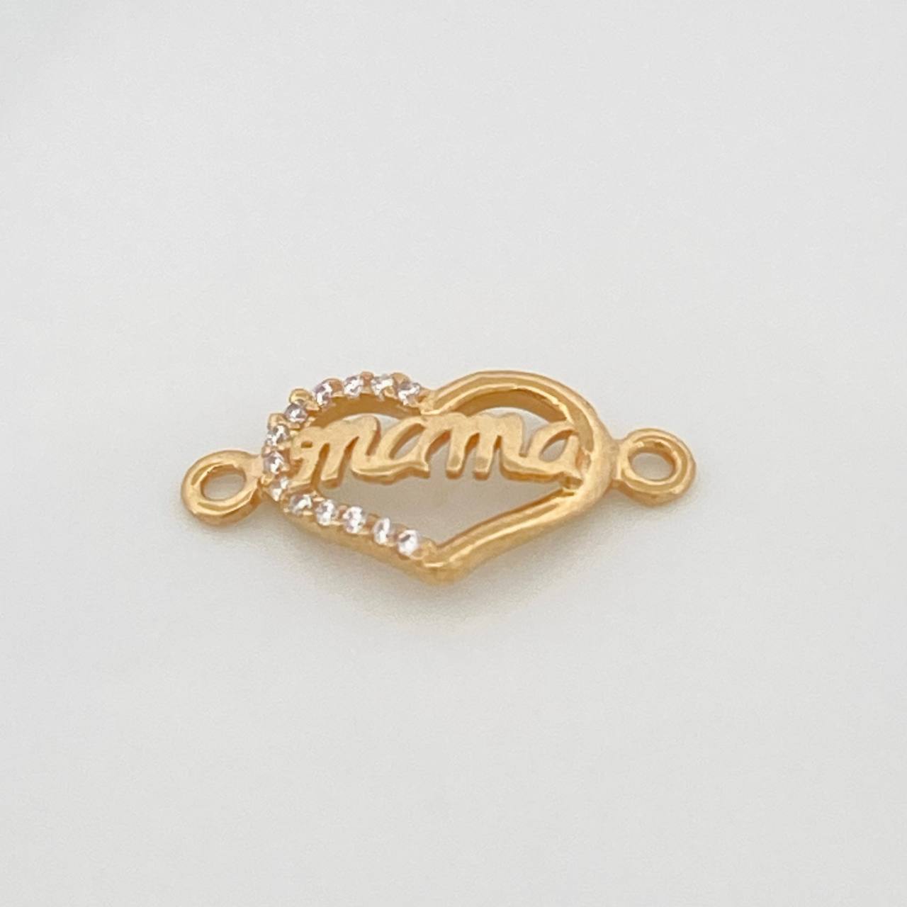 Herraje Corazon Mamá 0.95gr / 1.9cm / Oro Amarillo 18K