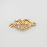 Herraje Corazon Mamá 0.95gr / 1.9cm / Oro Amarillo 18K