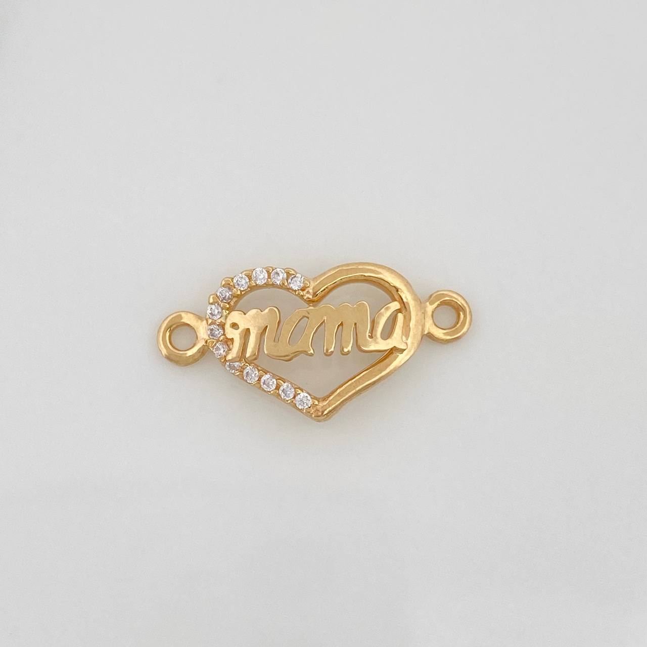 Herraje Corazon Mamá 0.95gr / 1.9cm / Oro Amarillo 18K