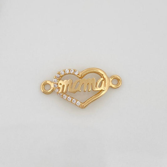 Herraje Corazon Mamá 0.95gr / 1.9cm / Oro Amarillo 18K