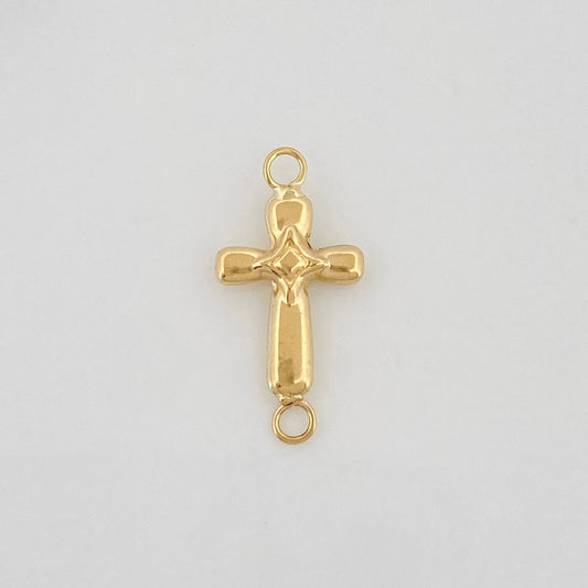 Herraje Cruz Estrella 0.3gr / 1.8cm / Oro Amarillo 18K %