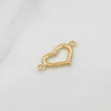 Herraje Silueta Corazon 0.45gr / 2cm / Oro Amarillo 18K