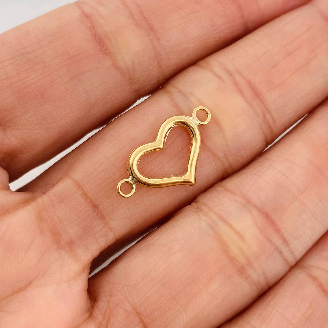 Herraje Silueta Corazon 0.45gr / 2cm / Oro Amarillo 18K