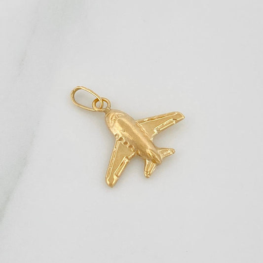 Dije Avion 0.5gr / 1.9cm / Oro Amarillo 18K