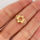 Herraje Estrella De David 0.6gr / 1.5cm / Oro Amarillo 18K