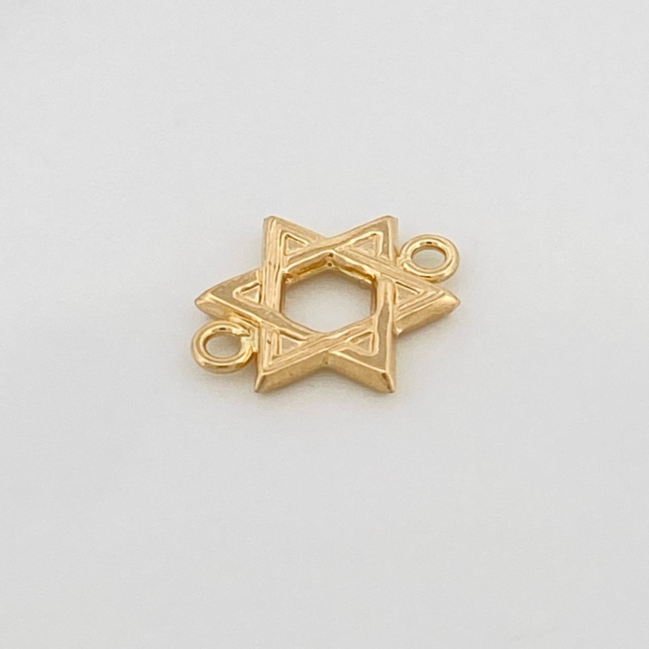 Herraje Estrella De David 0.6gr / 1.5cm / Oro Amarillo 18K