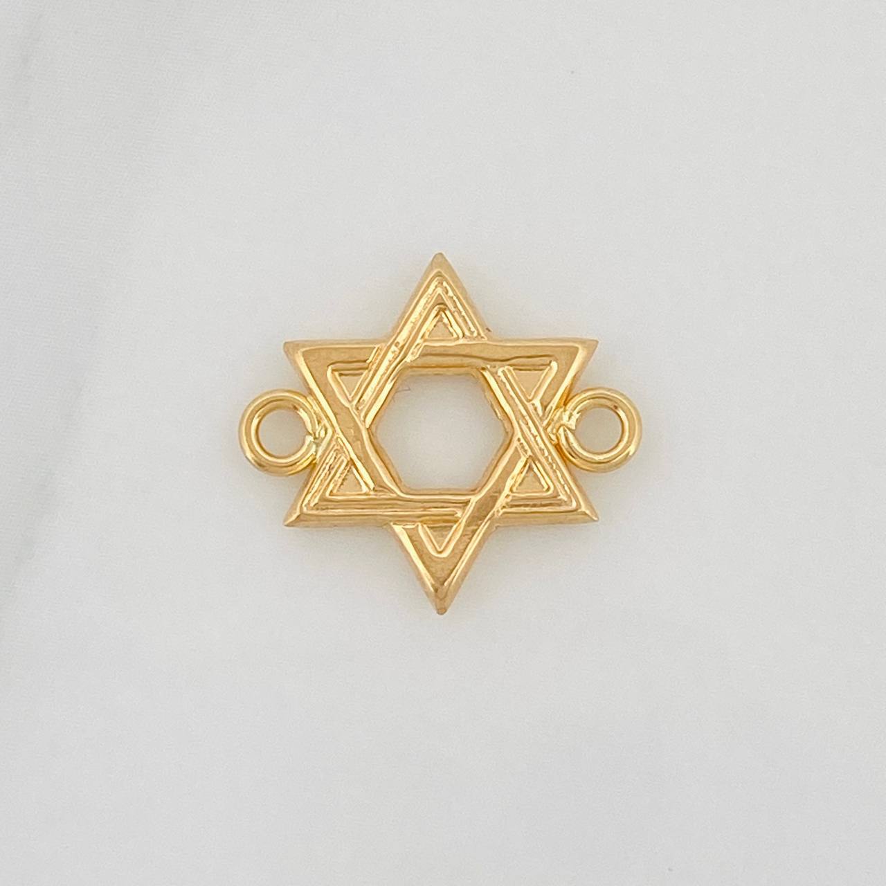 Herraje Estrella De David 0.6gr / 1.5cm / Oro Amarillo 18K