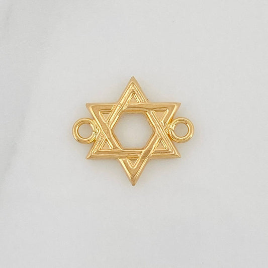 Herraje Estrella De David 0.6gr / 1.5cm / Oro Amarillo 18K