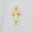 Herraje Cruz Puntas Planas 0.4gr / 2cm / Oro Amarillo 18K
