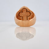 Anillo Cruz Tupida 13.05gr / T9 3/4 / Dos Oros Negro Rosa Nac.Esp. 18K &