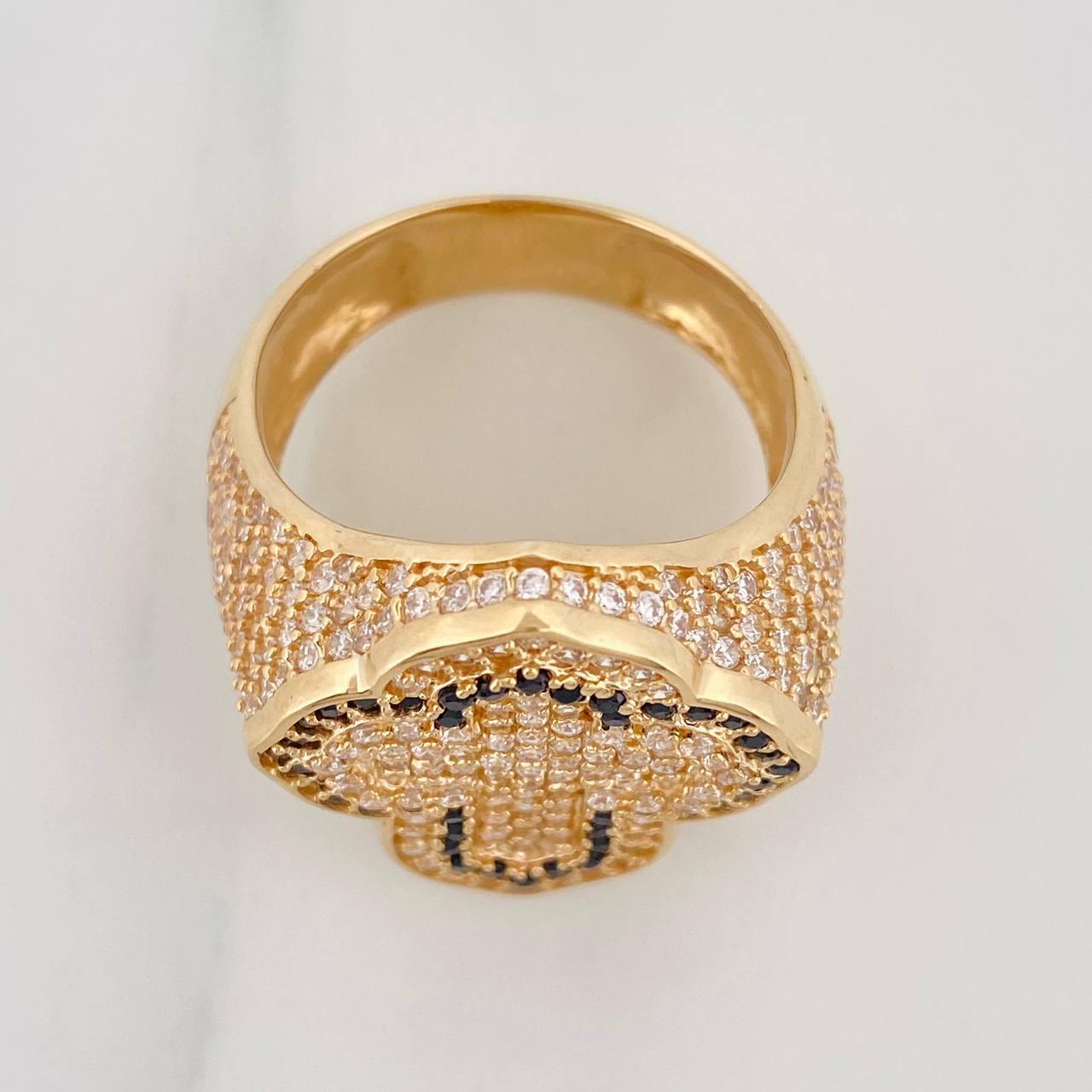 Anillo Cruz Tupida 14.3gr / T11 / Oro Amarillo Nac.Esp. 18K &