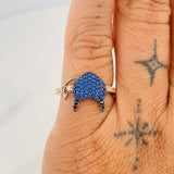 Anillo Corazon Devil 2.6gr / T5 1/4 / Dos Oros Negro Amarillo 18K %