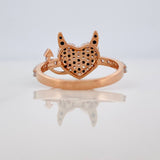 Anillo Corazon Devil 2.6gr / T6 1/4 / Tres Oros 18K %