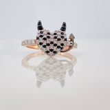 Anillo Corazon Devil 2.6gr / T6 1/4 / Tres Oros 18K %