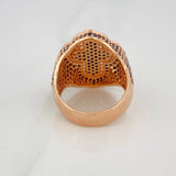 Anillo Cruz Tupida 13.05gr / T10 1/2 / Oro Rosa Nac.Esp. 18K %