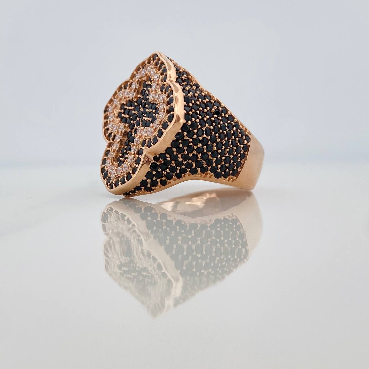 Anillo Cruz Tupida 13.05gr / T10 1/2 / Oro Rosa Nac.Esp. 18K %