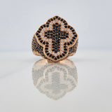 Anillo Cruz Tupida 13.05gr / T10 1/2 / Oro Rosa Nac.Esp. 18K %