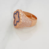 Anillo Cruz Tupida 14.35gr / T12 1/4 / Oro Rosa Nac.Esp. 18K %