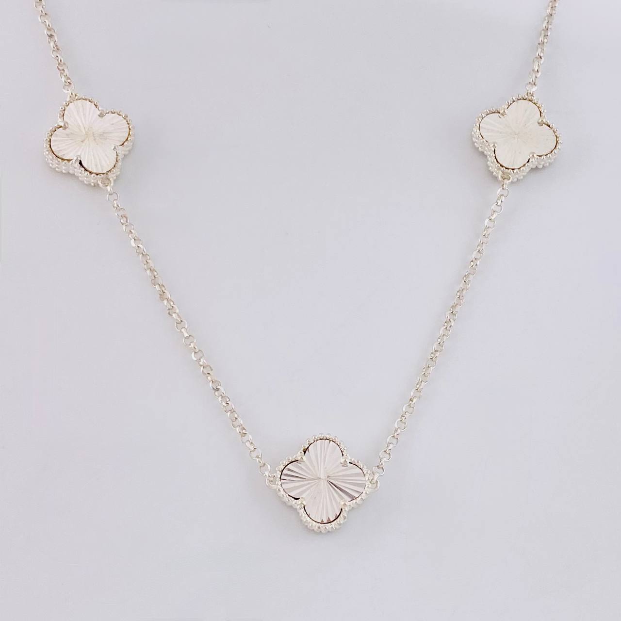 Cadena Rolo Trébol Diamantado 16.25g / 57cm / 1.9mm Plata 925
