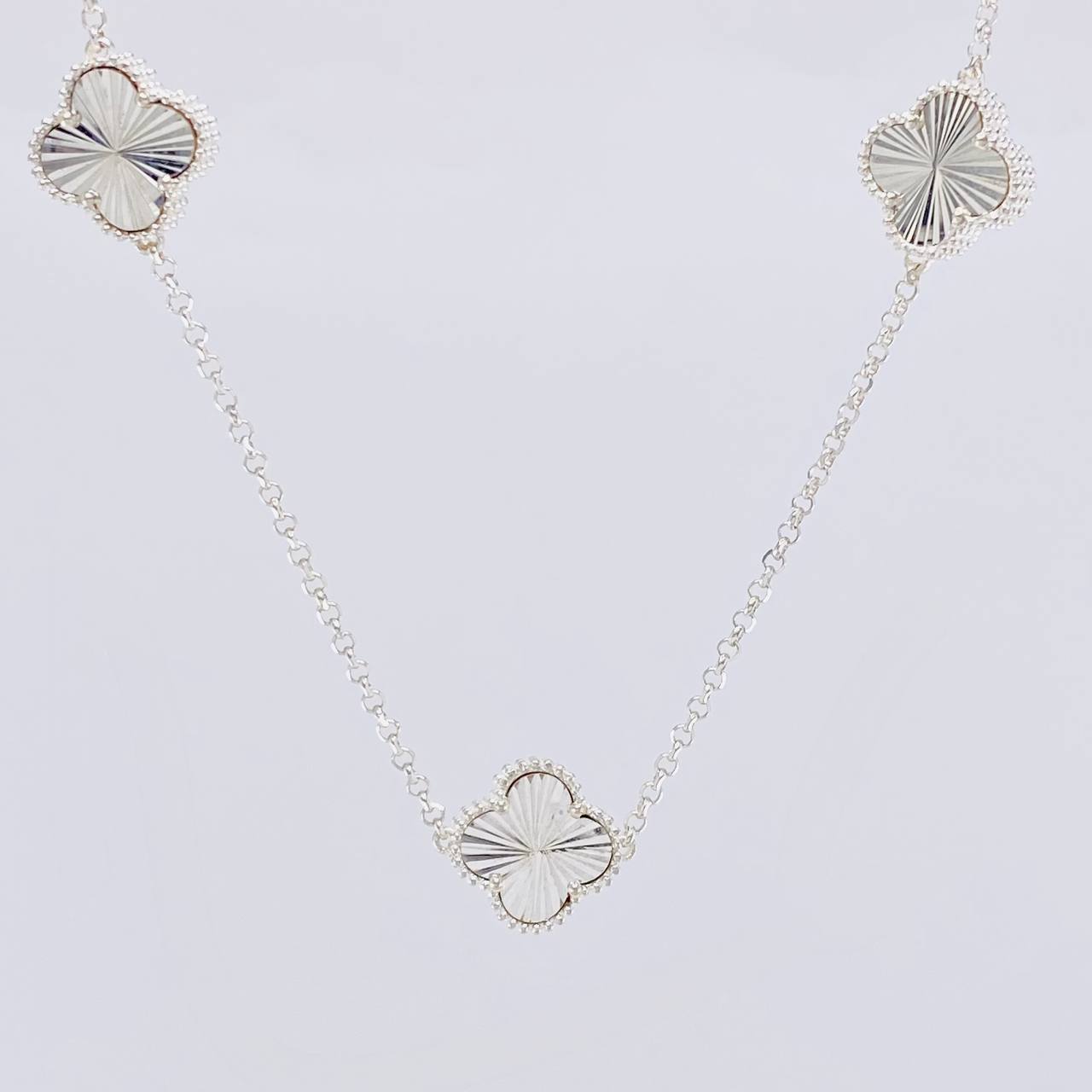 Cadena Rolo Trébol Diamantado 16.25g / 57cm / 1.9mm Plata 925