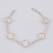 Pulso Aro Seguido Trébol Diamantado 17.1g / 20.3cm / 2.4mm Plata 925