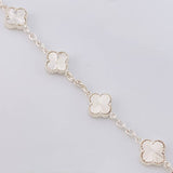 Pulso Aro Seguido Trébol Diamantado 17.1g / 20.3cm / 2.4mm Plata 925