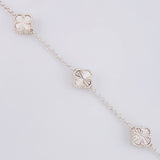 Pulso Rolo Trébol Diamantado 8.1g / 21.5cm / 1.4mm Plata 925