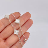 Pulso Rolo Trébol Diamantado 8.1g / 21.5cm / 1.4mm Plata 925