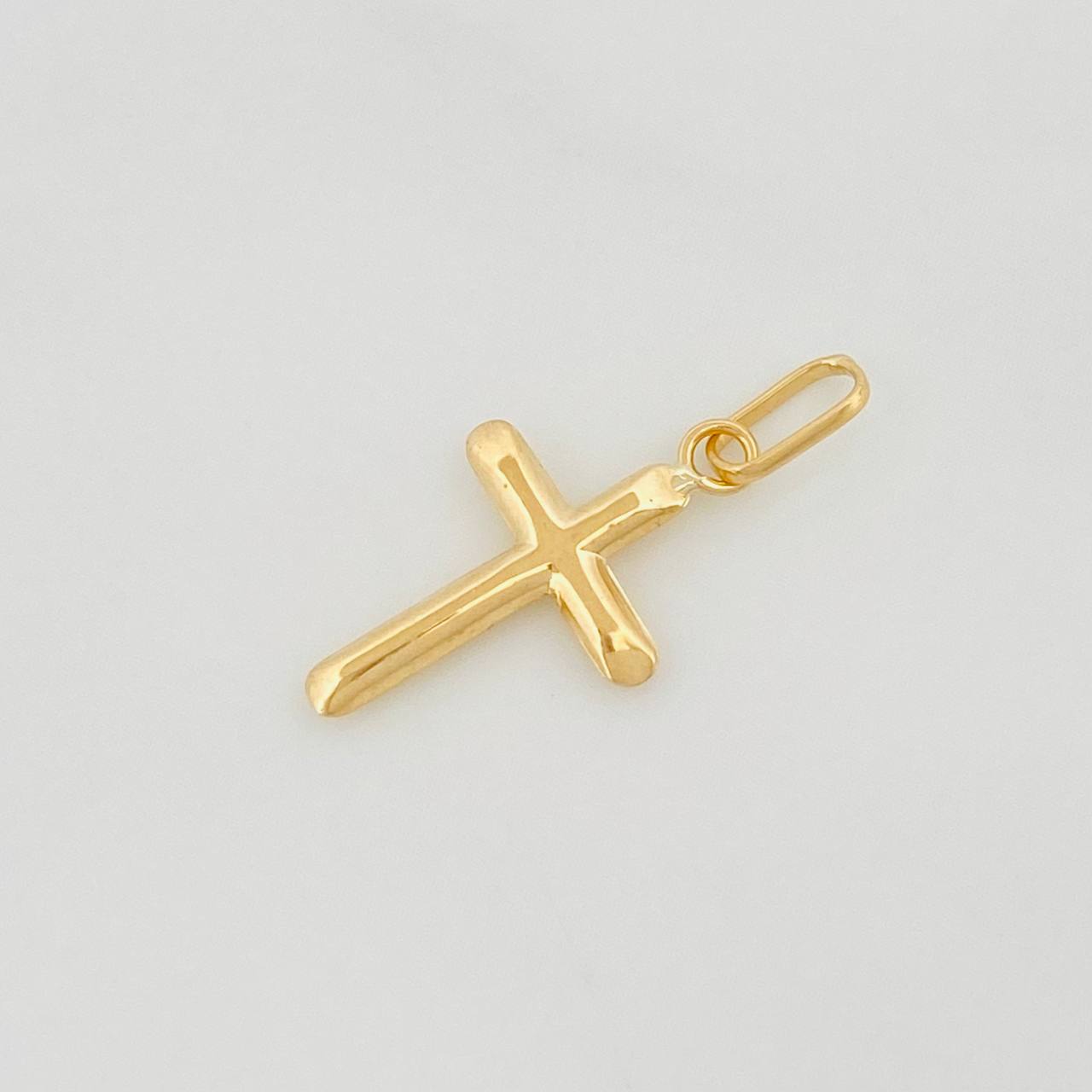 Dije Cruz Puntas Planas 0.35g / 2.2cm Oro Amarillo 18K