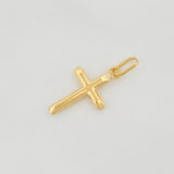 Dije Cruz Puntas Planas 0.35g / 2.2cm Oro Amarillo 18K