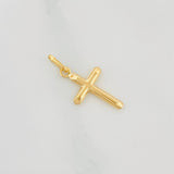 Dije Cruz Puntas Planas 0.35g / 2.2cm Oro Amarillo 18K