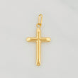 Dije Cruz Puntas Planas 0.55g / 2.7cm Oro Amarillo 18K