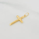 Dije Cruz Puntas Planas 0.45g / 2.7cm Oro Amarillo 18K