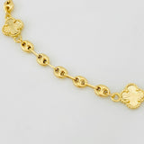 Tobillera GC Trébol 4g / 23.3cm / 3.6mm Oro Amarillo 18K