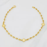 Tobillera GC Trébol 4g / 23.3cm / 3.6mm Oro Amarillo 18K