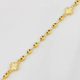 Tobillera GC Trébol 4g / 23.3cm / 3.6mm Oro Amarillo 18K