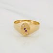 Anillo Sello Ovalado 1.6g / T8 1/4 Oro Amarillo 18K