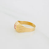 Anillo Sello Cuadrado 1.3g / T5 1/4 Oro Amarillo 18K