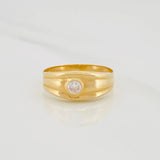 Anillo Sello Circulo 1.55g / T7 3/4 Oro Amarillo 18K