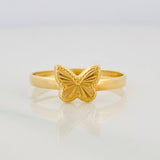 Anillo Mariposa Diamantado 0.8g / T6 Oro Amarillo 18K