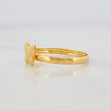Anillo Mariposa Diamantado 0.75g / T7 1/2 Oro Amarillo 18K