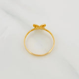 Anillo Mariposa Diamantado 0.75g / T8 Oro Amarillo 18K