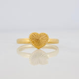 Anillo Corazon Diamantado 0.75g / T7 1/4 Oro Amarillo 18K