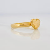 Anillo Corazon Diamantado 0.7g / T5 1/2 Oro Amarillo 18K