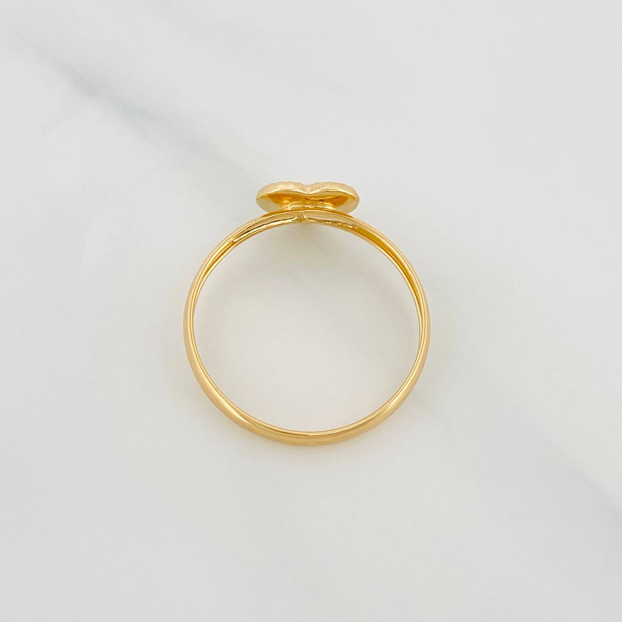 Anillo Corazon Diamantado 0.7g / T5 1/2 Oro Amarillo 18K