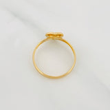 Anillo Corazon Diamantado 0.8g / T7 1/2 Oro Amarillo 18K